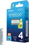 4 Panasonic eneloop AAA 750 mAh Rechargeable Batteries NiMH