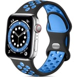 Sportarmband i silikon kompatibelt med Apple Watch, för Apple Watch Ultra/Ultra 2/iWatch SE Serie 9 8 7 6 5 4 3 2 1