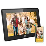 KODAK Cadre Photo Numérique WiFi 10 Pouces HD IPS Écran Tactile Cadre Photo Electronique Cloud avec App, 16Go Mémoire, Calendrier, Support USB et Carte SD, Partage d'images, Musique, Vidéo, Noir