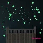 WALPLUS Stickers Muraux Decoration Murale Adhesif Mural Decoration Chambre Auto Adhésif Résistant à l'huile Glow in Dark Magic Night Lot de 2 Décorations de Chambre 30x60cm