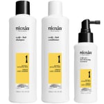 NIOXIN Scalp and Hair Thickening System 1 for Natural Hair with Light Thinning Loyalty Kit