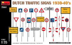 Dutch Traffic Signs 1930-40's 1:3 5 Plastique Model Kit Miniart