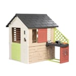 SMOBY LIFE NATURE PLAYHOUSE + KITCHEN PLAYHOUSE. Indoor/outdoor sustainable play with 51% recycled material