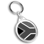 Keyring Circle - BW - South Africa Pretoria Flag  #41778