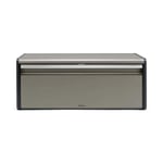 Platinum Fall Front Bread Bin - Soft-Close Lid, Corrosion-Resistant, 5-Year Guar