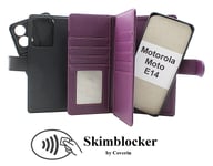 Skimblocker Motorola Moto E14 XL Magnet Plånboksfodral (Svart)