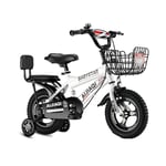 Kids Bike Girls And Boys With Training Wheels For Ages 2 To 12 Years, Toddlers Bikes (White/pink/red/black) (Color : 1, Size : 12in)