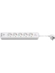 5-way power strip with switch and 2 USB ports