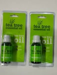 Tea Tree Oil Tea Tree Essential Oil Pure Antiseptic Anti Fungal - 30ml X 2