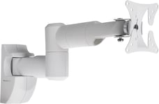 ProperAV White TV Wall Bracket for 13’’ 19’’ 22’’ 23’’ 24’’ 28’’ Tilt 20° VESA