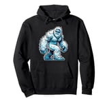 Funny Xmas Abominable Snowman Bigfoot Yeti Retro Christmas Pullover Hoodie