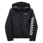 Vans Girl's Kastle Classic Windbreaker Jacket, Black-White, L