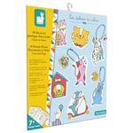 Janod Coffret 10 Décos en Plastique Fou-Thème Chiens & Chats-Les Ateliers du Calme-DIY-Kit Loisir Créatif Enfant-Dextérité et Concentration-Dès 6 Ans, J09163, Multicolore