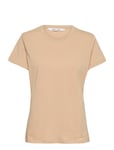 Solly Tee Solid 205 Tops T-shirts & Tops Short-sleeved Beige Samsøe Samsøe