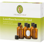 Primavera Aromaterapi Eteriska oljor Set med tomma flaskor 6 x 50 ml bärnstensfärgade glasflaskor 1 Stk. (131,00 kr / 1 st.)