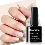 KANORINE Vernis Semi Permanent Vernis à ongles gel UV/LED Couleur Naturel French Gel color Gel Nail Polish Art Soak Off 10ml