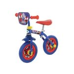 Spiderman 2-in-1 Training Bike 10" Wheel Adjustable Height Stabilisers Kids 2+