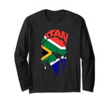 Spartan warrior South African flag. Design USA Vintage Long Sleeve T-Shirt