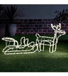 Christmas Sleigh Rope Light LED Santa Reindeer Outdoor Decoration Xmas Lighting