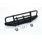 [FR] Gpm Alloy Adjustable Front Brushguard Bumper -7Pc Set Black Trx4 Defender A