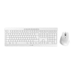 CHERRY STREAM DESKTOP, Wireless Desktop Set, Keyboard German Layout (QWERTZ), 2.4 GHz RF, Quiet Keystrokes, Battery-Operated, Pale Grey