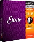 Elixir 11182 Acoustic 80/20 Bronze With Nanoweb HD Light (.013-.053)