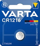 VARTA Piles Bouton CR1216, lot de 1, Lithium Coin, 3V, emballage sécurisé pour les enfants, pour petits appareils électroniques - clés de voiture, télécommandes, balances