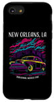 Coque pour iPhone SE (2020) / 7 / 8 New Orleans LA USA Classic Car Industrial Muscle Design