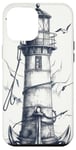 Coque pour iPhone 12 Pro Max Phare nautique vintage océan maritime