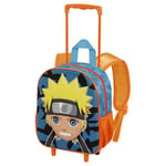 Naruto Happy-Sac à Dos 3D à roulettes Petit, Bleu, 26 x 34 cm, Capacité 12,5 L