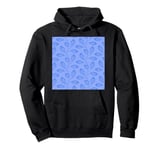 Climbing Vine Leaves In Blue On Light Blue Pullover Hoodie