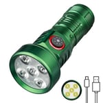 Wurkkos Lampe Torche Led Ultra Puissante,2000 Lumens Blanche LumièRe Rouge 5 ModèLe Rechargeable Edc Super Lumineuse Lampe De Poche Rechargeable,IP68 éTanche Torche Led Puissante Urgences,Le Camping