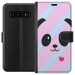 Samsung Galaxy S10 Sort Lommebokdeksel Glad panda