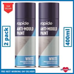 2 X 400ML ANTI MOULD SPRAY PAINT FOR WALLS CEILING PROTECTION METAL WOOD PLASTIC