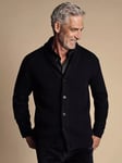 Charles Tyrwhitt Chunky Merino Wool Cardigan, Navy