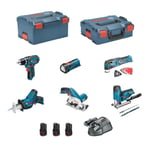 BOSCH Kit 12V BMK6-28CD3 (GSR 12V-15+GKS 12V-26+GST 12V-70+GOP 12V-28+GSA 12V-14+GLI 12V-80+3 x 2,0Ah+GAL1230CV)