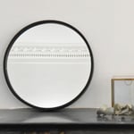 Decoclico Factory - Miroir rond en métal noir 40 cm - Soho - Noir