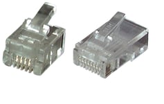 Efb-Elektronik Gmbh Modulplugg Rj45 Utp, E-Mo 8/4 Sf, 100 Stk, Rj Westernplugg Uskjermet Rj45 8P4c<Br />For Flatkabel<Br />Egnet Håndtang For Rj10/Rj11/Rj12/Rj45: Art. -Nei. E-Muc410<Br />Egnet Håndtang For Rj69: Varenr. 39945,2 (37673,1-100)