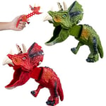 WENAUANG 2 Pièces Dinosaure Jouet Enfant, Jouet Dinosaure Figurine, Pistolet Dinosaure, Jeu De Tir Au Dinosaure, TéLescopique, Jeu Exterieur Interieur Cadeau GarçOns Filles 5 6 7 8 9 10 Ans