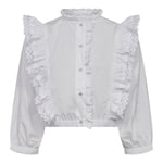 LaceyCC Frill Shirt - White