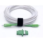 Elfcam - Cable a Fibre Optique sc/apc a sc/apc Monomode, La Livraison avec Le Coupleur pour Rallonge Fibre Optique, Compatible avec Orange Livebox,