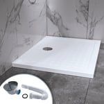 Receveur de douche SANA + bonde 80 x 100 cm blanc - Saniverre