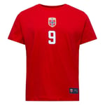 Norge T-skjorte Haaland 9 - Barn - Nff, størrelse 110-116 cm/kids X-Small