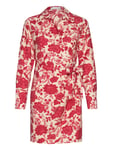 Mango Floral Wrap Dress Röd