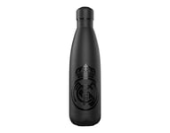 CYP Brands Real Madrid Bouteille d'eau en acier, Bidon, Bouteille d'eau hermétique, 550 ml, noir, produit officiel