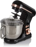 Tower Stand Mixer with 5L 1000W Stainless Steel Mixing Bowl T12033RG Black/Gold