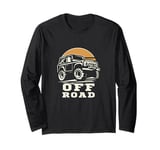 Retro Vintage 4x4 Off Road Car, offroad truck 4x4 truck Long Sleeve T-Shirt