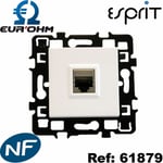 Prise RJ45 murale blanche Esprit Eurohm Prise RJ45 stp Cat6A Gr.3