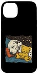 Coque pour iPhone 14 Plus Dalmatien endormi avec ours en peluche