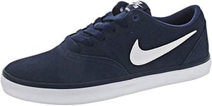 Nike garçon SB Check Solar Chaussures de Skate, Bleu (Midnight Navy/White 400), 37.5 EU